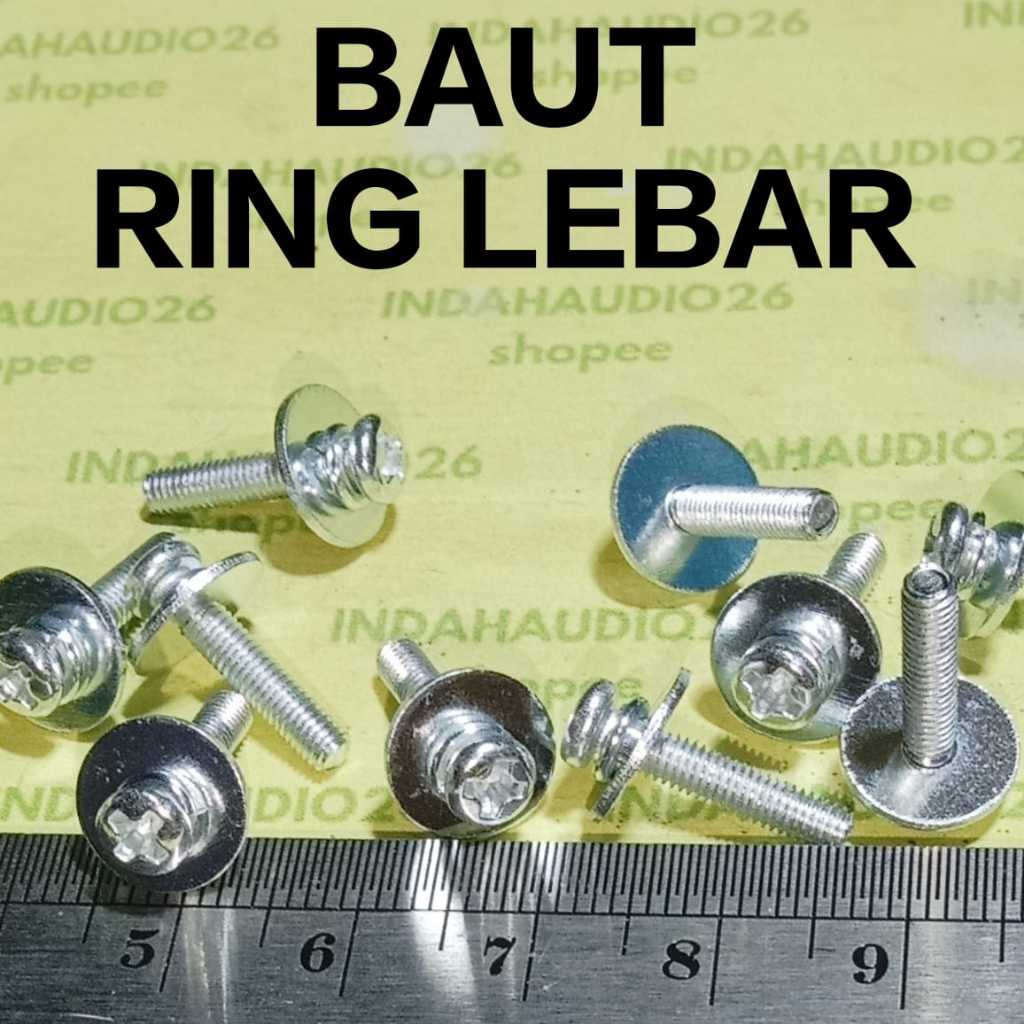 10PCS baut tr final M3X15mm NEMPEL ring LEBAR dan ring PER drat ulir halus diameter 3mm . pas untuk 