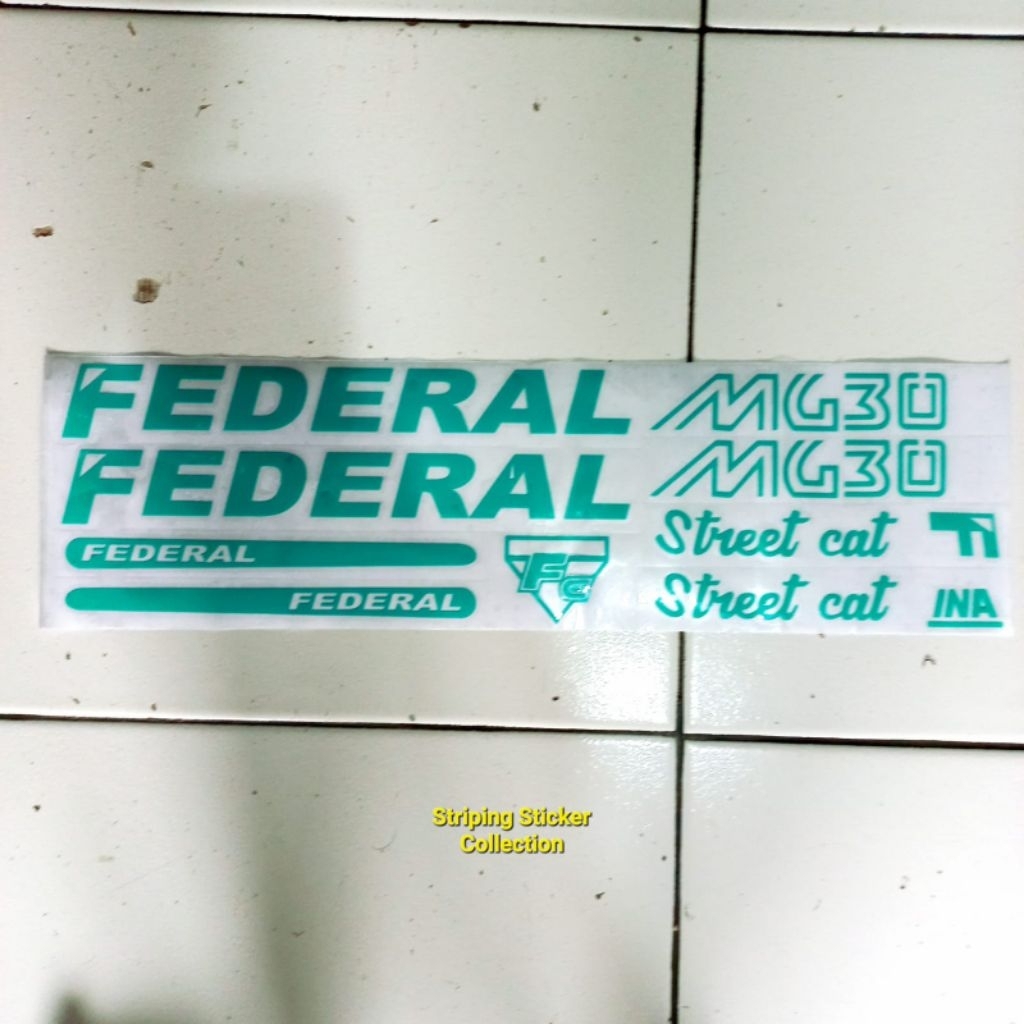 Sticker Sepeda Federal MG30 Street cat Cutting