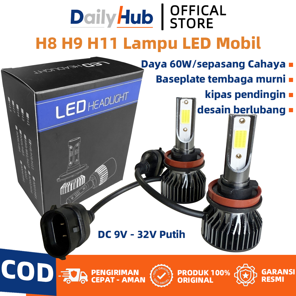 Daily Hub Lampu Led Headlamp Fog Lamp H8 H9 H11Super Bright Csp Chip