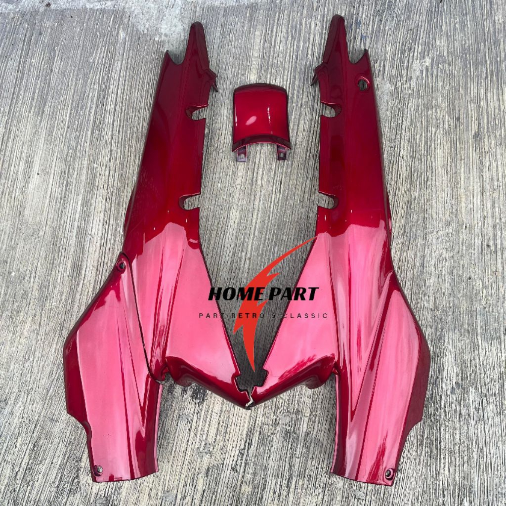 COVER BODY+BOK AKI SUPRA X LAMA SUPRA FIT WARNA MERAH MAROON METALIK
