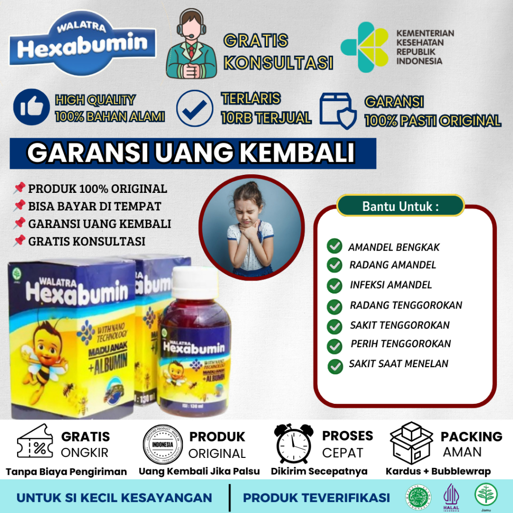 Obat Amandel Anak, Radang Tenggorokan, Sakit Tenggorokan Susah Menelan, Madu Amandel, Radang Amandel