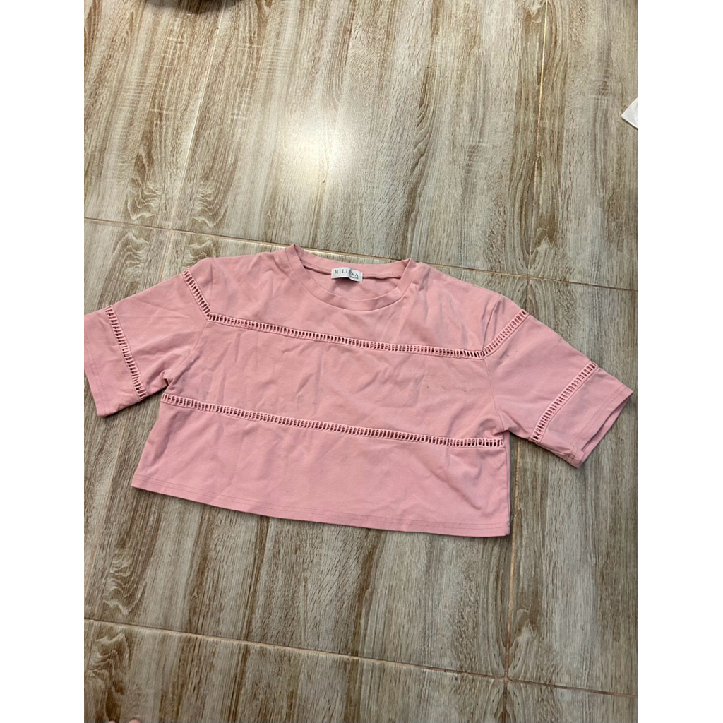 (PRELOVED)”BajuWanitaCrop”(SoftPink)”