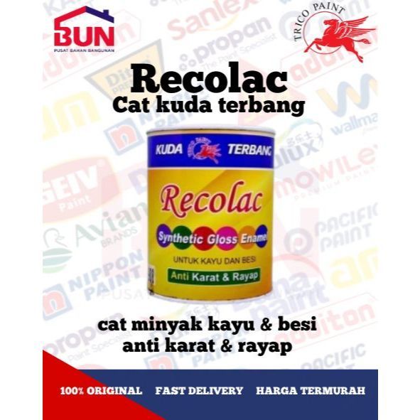 RECOLAC CAT KUDA TERBANG UNTUK KAYU & BESI 1 KG - PUTIH