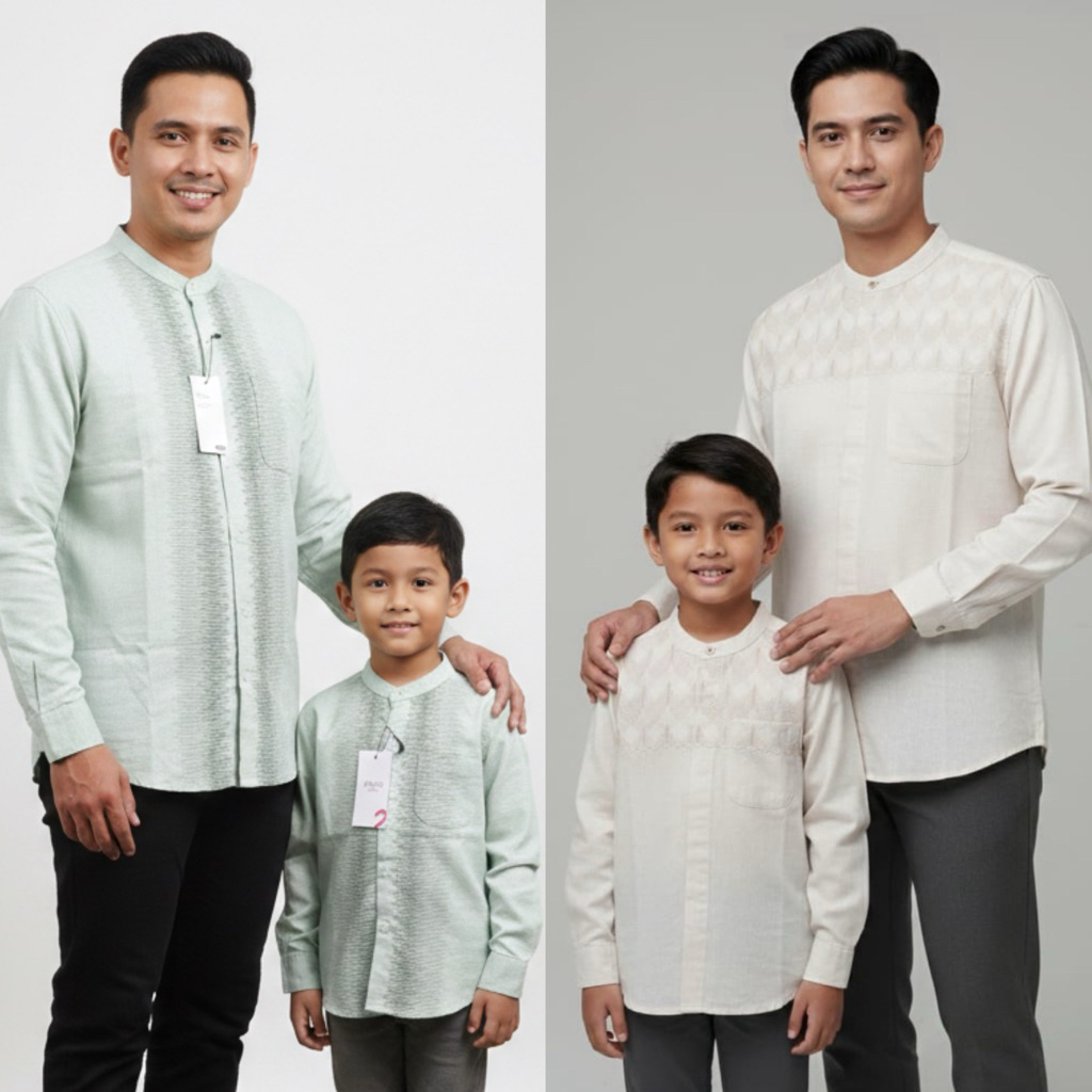 KEMEJA KOKO KATUN PRINT COUPLE KEMKO M231 Couple M231 KIDS