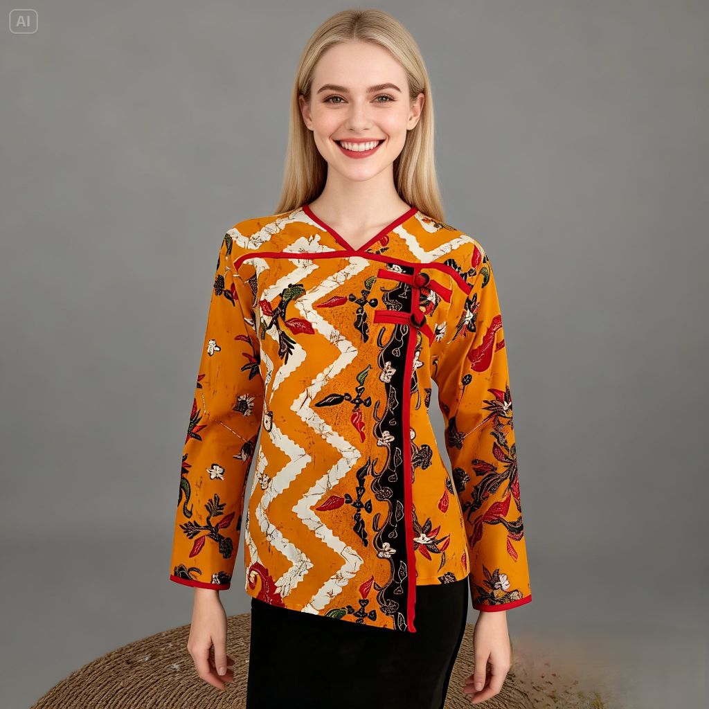 BLOUSE BATIK ATASAN WANITA KIMONO