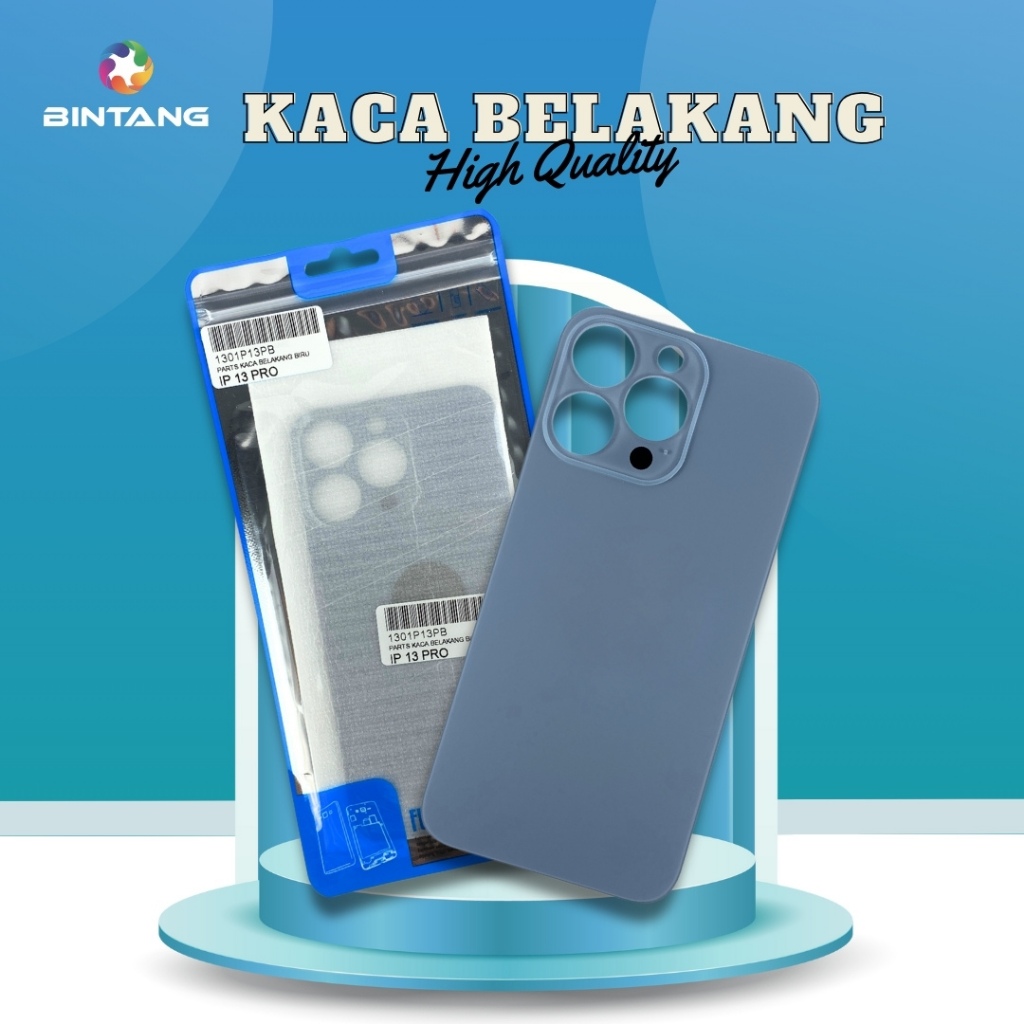 BACK COVER/BACK DOOR/BACK GLASS/BACK HOUSING/PENUTUP BELAKANG BIRU IPHONE 13 PRO