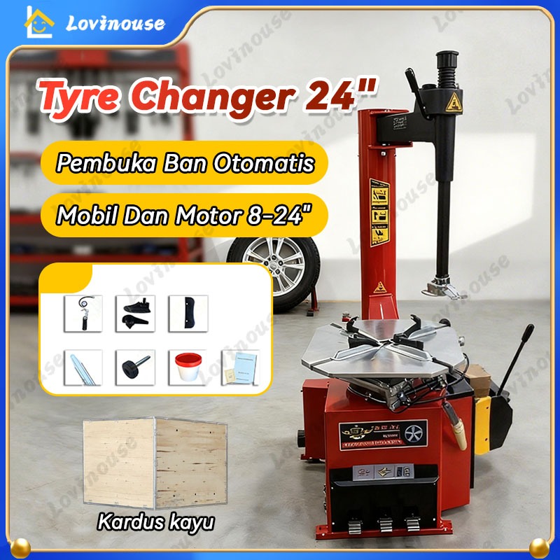 Tyre Changer 8-24" Motor Dan Mobil Mesin Pembuka Ban Otomatis Motor Alat Buka Ban