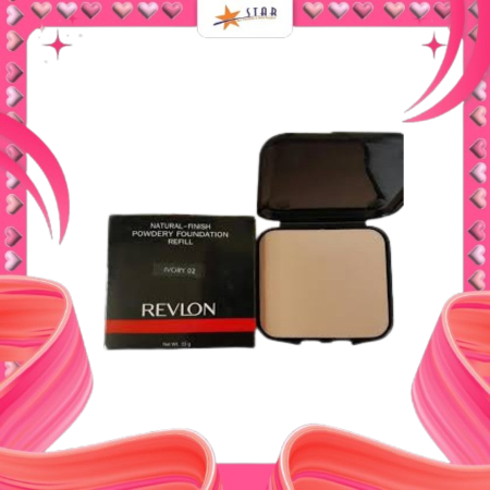 * STAR * Revlon Natural Finish Powdery Foundation 15gr REFFIL/Bedak basah isi ulang