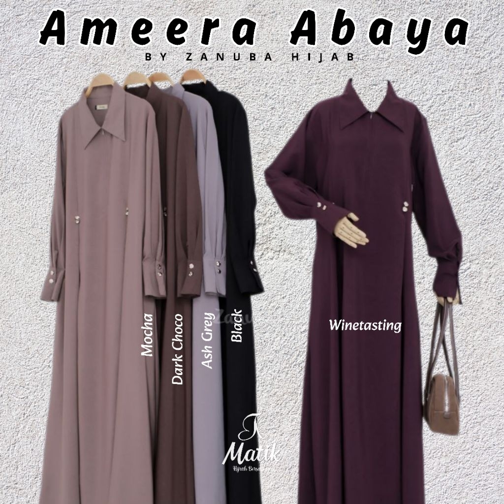 Ameera Abaya Set by Zanuba Hijab | Amigo Crush | gamis Ameera