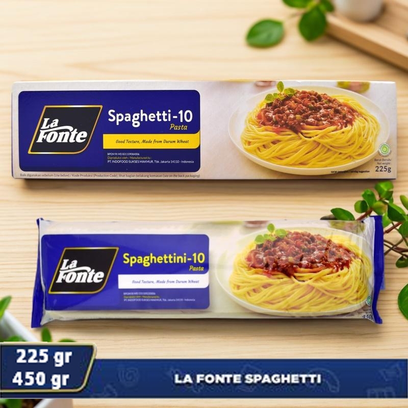 LA FONTE Spaghetti Spageti Sphagetti 225 gr dan la fonte 450 g