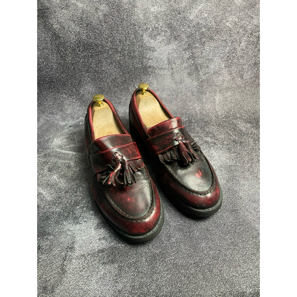 hawkins shoes men's tassel loafers maron