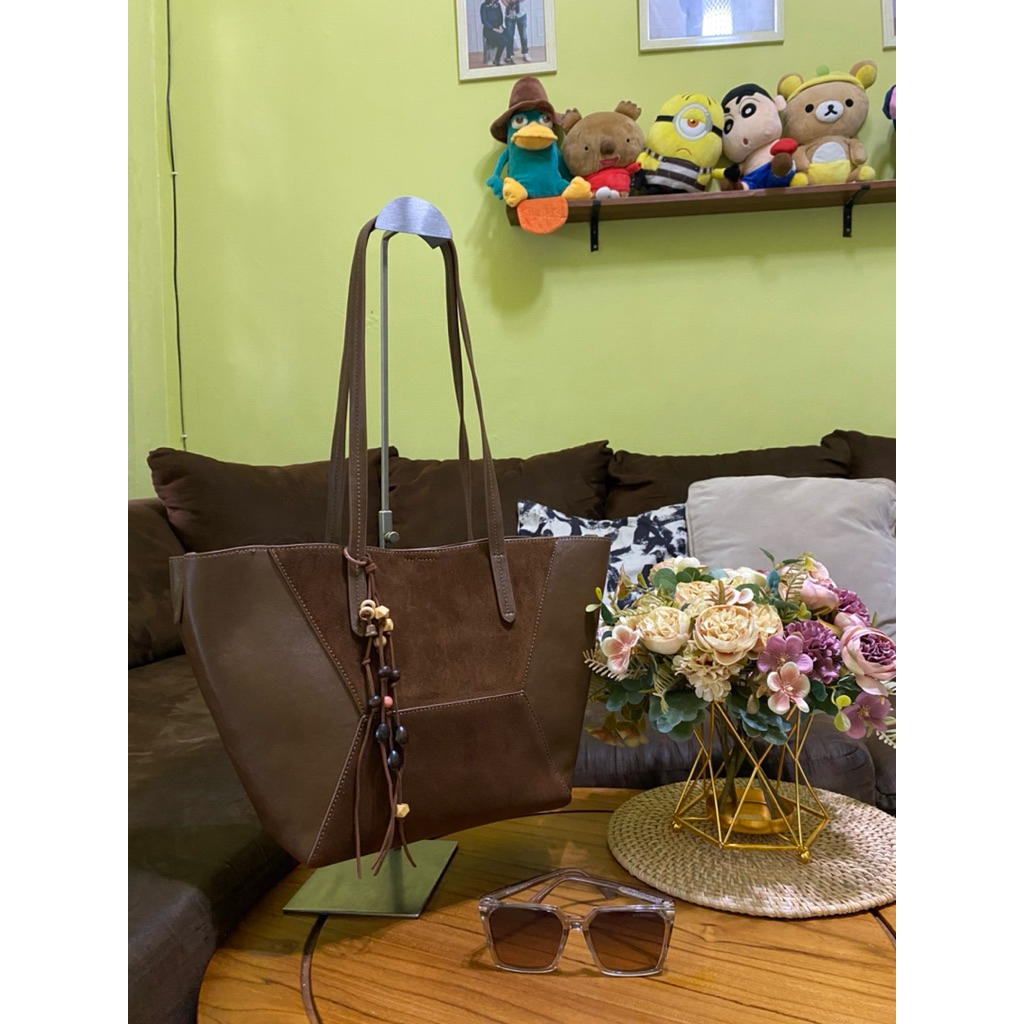 TOTE BAG CENILKE PREMIUM ( Brown )