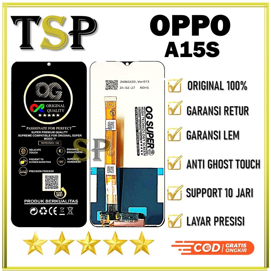 LCD TOUCHSCREEN OPPO A15S ORIGINAL 100% FULL SET