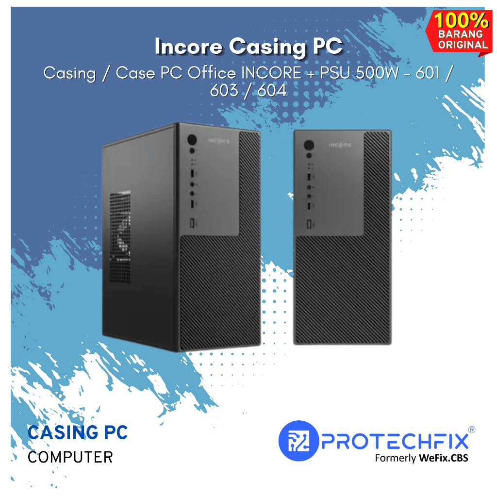Casing / Case PC Office INCORE + PSU 500W - 601 / 603 / 604