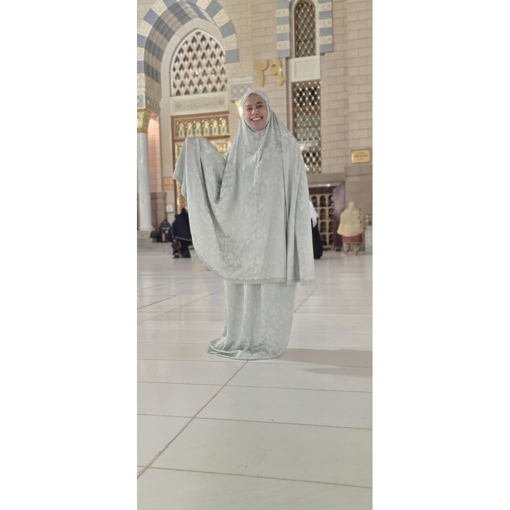 mukena cantik ori sil premium mewah dan elegan