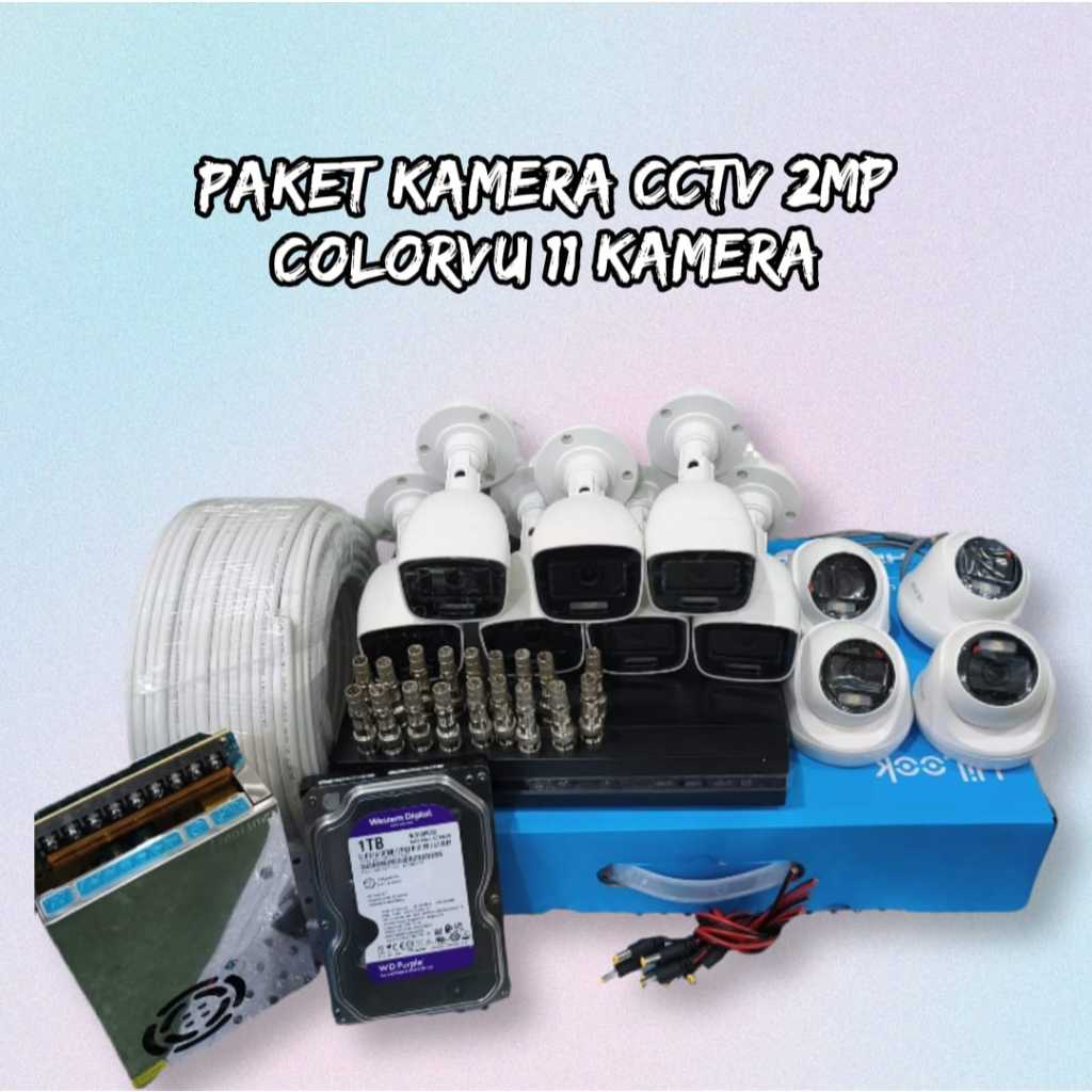 Paket kamera cctv Hilook colorvu 11 kamera