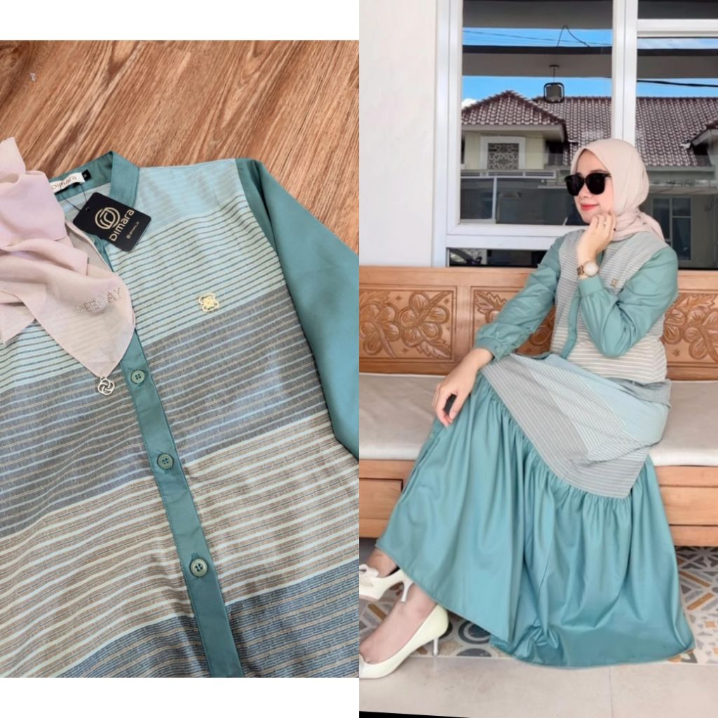 dress dimara katun triset original//dress kekinian