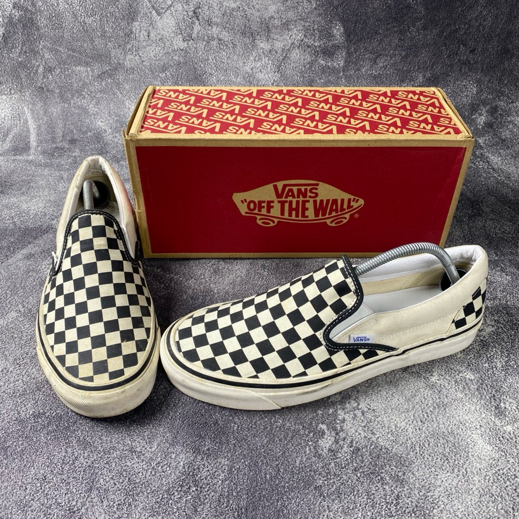 Sepatu Vans Anaheim Factory Classic Slip-On 98 DX Checkerboard resmi PT.NAVYA RETAIL INDONESIA