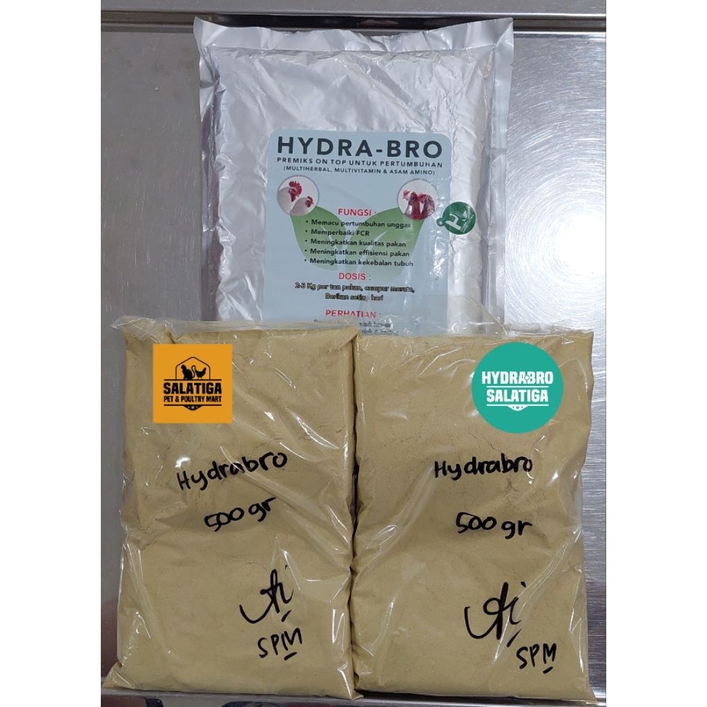 Hydrabro 500gr repack | Hydra-Bro asli | Hydrabro premix unggas | premix ayam pedaging