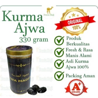 kurma ajwa lembut kemasan kaleng duha dates  azwa ajwah kurma nabi empuk 100% asli madinah premium e
