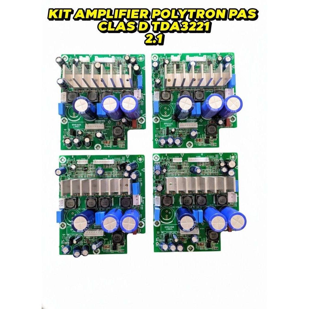 KIT AMPLIFIER POLYTRON PAS VERSI CLAS D 3221 100W+100W+200 SUBWOFER