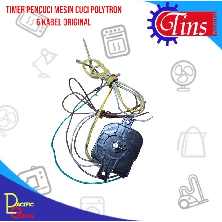 TIMER WASH | TIMER PENCUCI MESIN CUCI POLYTRON 6 KABEL ORIGINAL