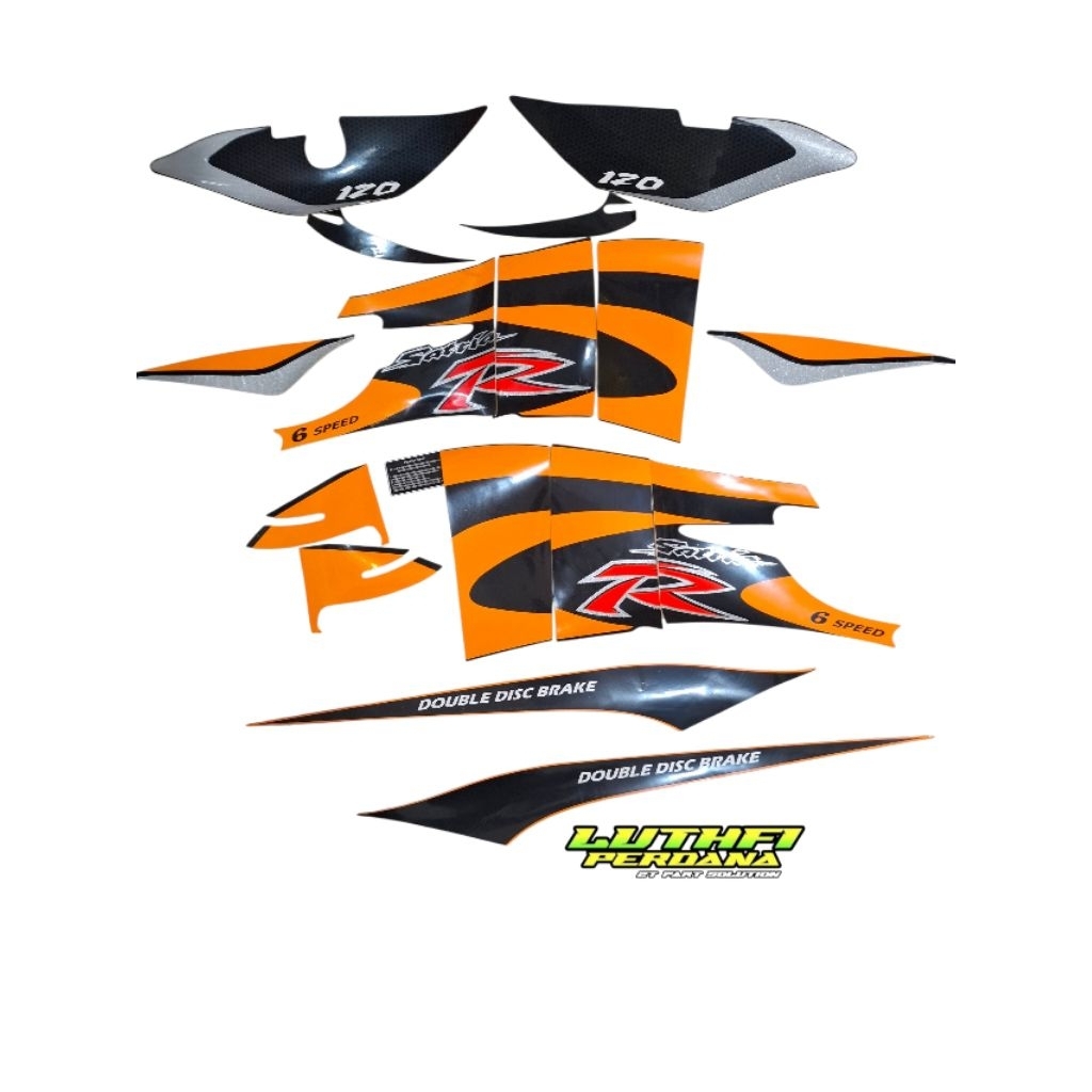 STRIPING SATRIA LUMBA HITAM ORANGE VIETNAM