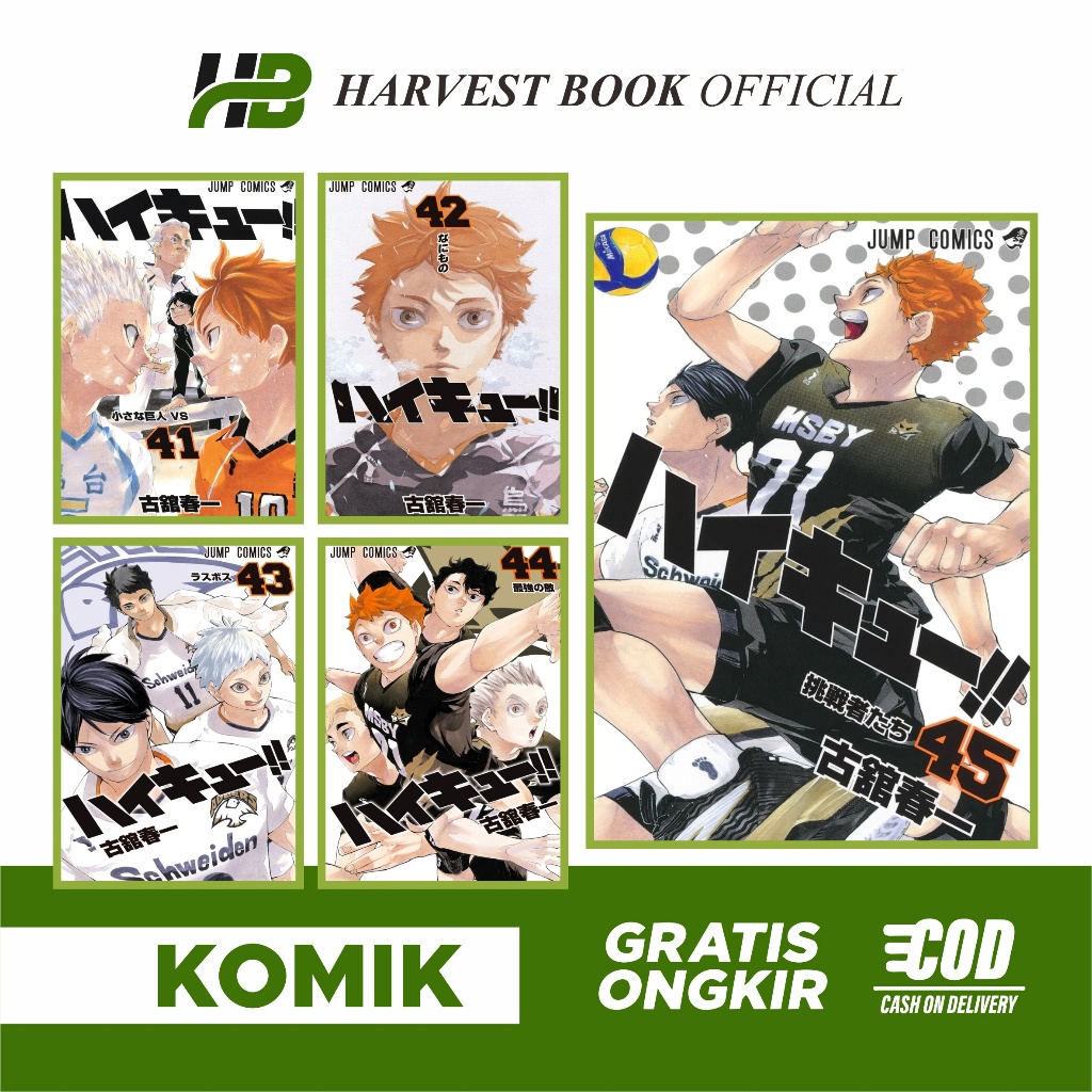 Komik Manga Haikyuu Vol. 1-45 END by Haruichi Furudate Bahasa Indonesia