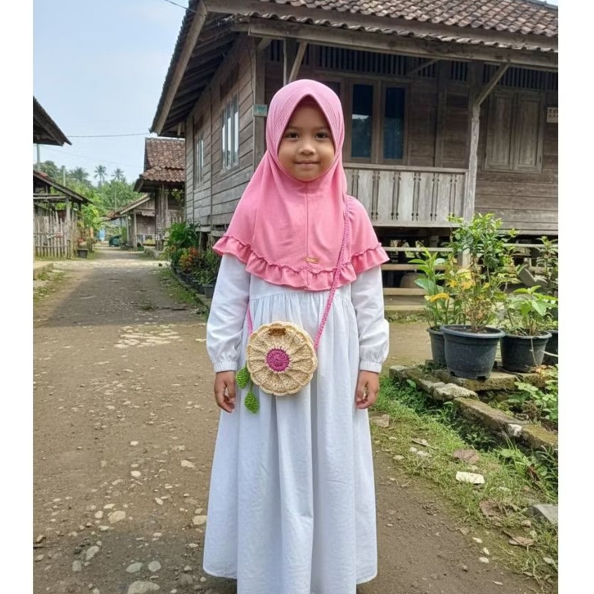 Mini Daisy ~ tas rajut anak perempuan balita handmade || tas rajut bunga daisy anak