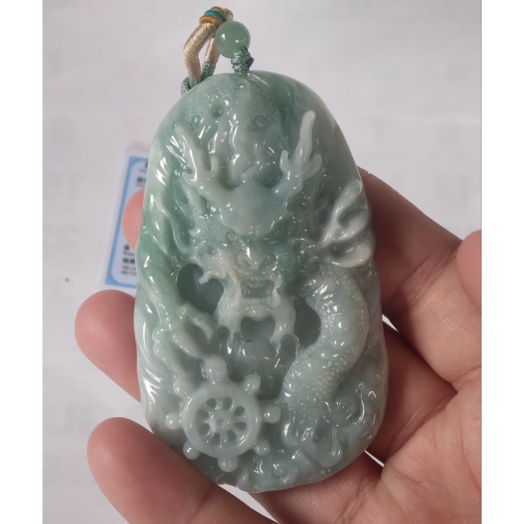 liontin Giok Burma Ukir Naga