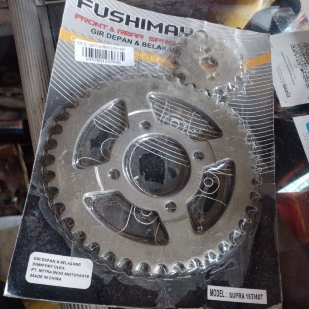 gear gir depan belakang supra x lama 15t-40t
