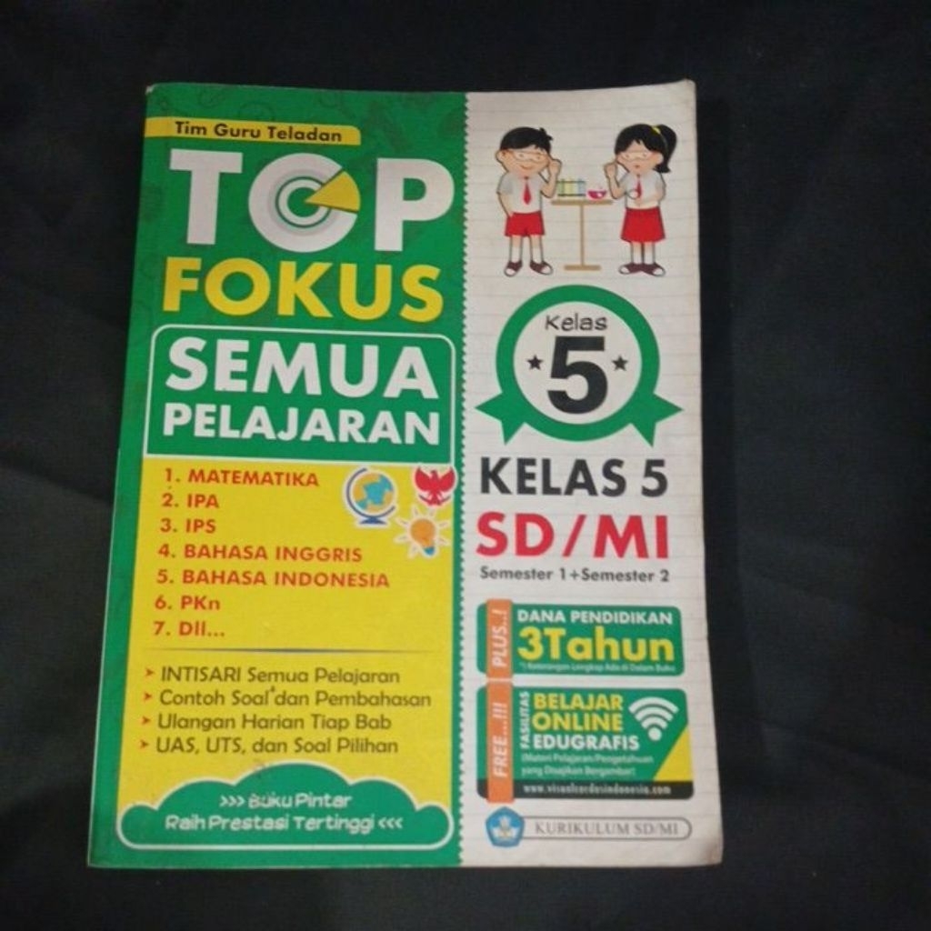 Top fokus semua pelajaran matematika ,ipa, ips, bahasa inggris, bahasa indonesia, pkn, dll untuk sd/