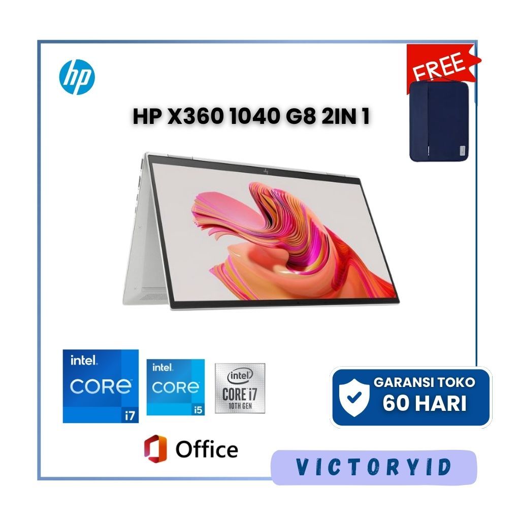 HP ELITEBOOK X360 1040 G8 CORE I7-1165G7 INTEL IRIS XE  + STAYLUS PEN
