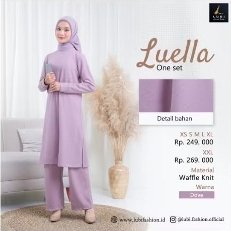 One Set Luella By Lubi Spesial Promo | Bahan Waffle