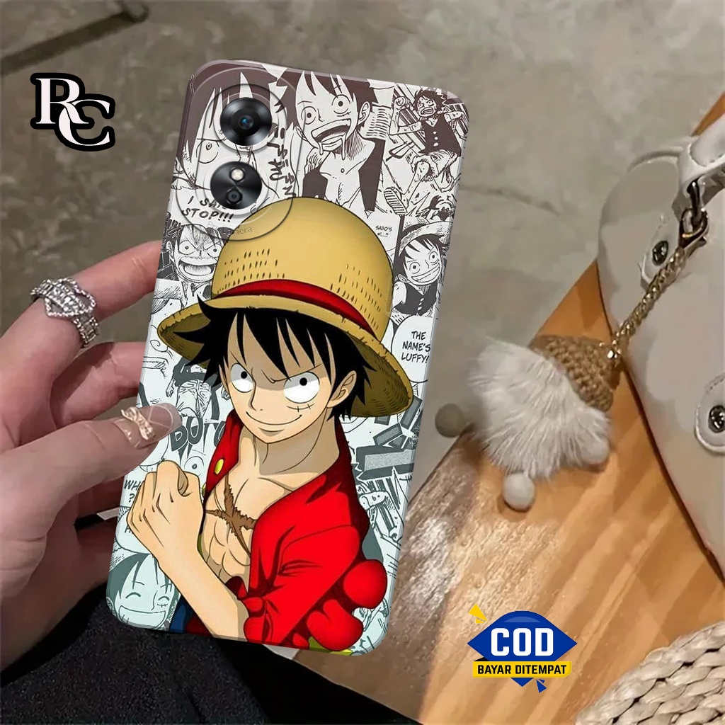 Sofcase Oppo A17 Silikon Pro Camera Case Anime Case Oppo A17 Kesing Oppo A17 Casing Oppo A17 Cover P