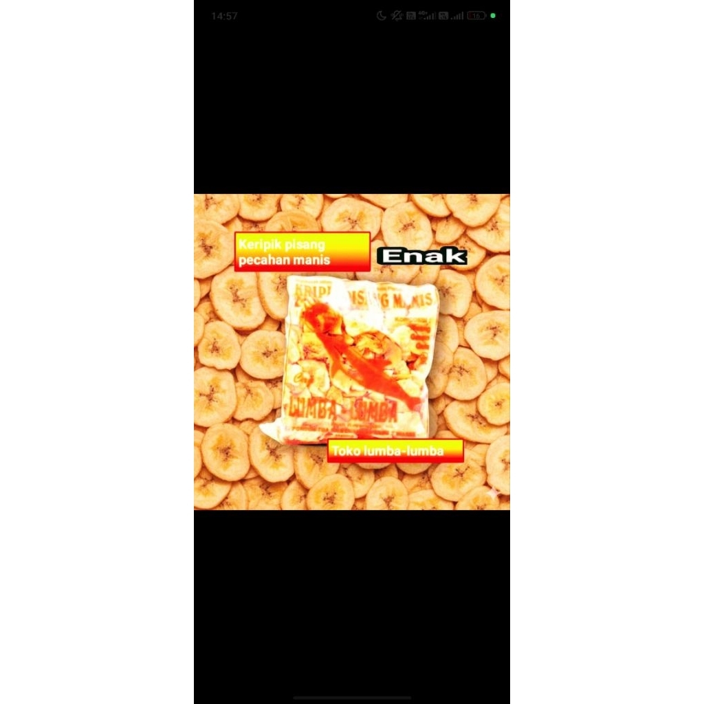 Kripik pisang remuk lumba lumba