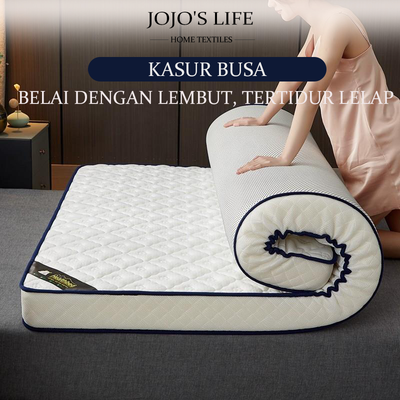 Kasur Lantai Lateks Lipat Estetik Tebal 10cm Super Empuk Nyaman Ukuran 90x200 120x200 160x200