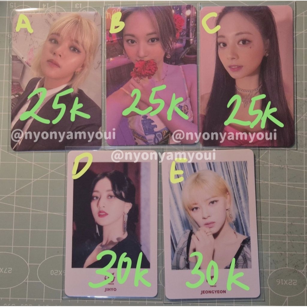 [read desc] wts sell twice official photocard pc jeongyeon tzuyu jihyo perfect world pola polaroid j