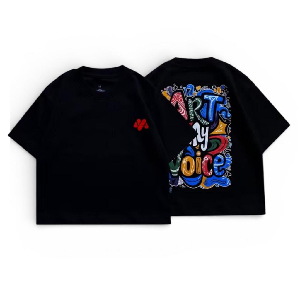 Skoot & Kids Kaos Oversize Anak ART Hitam Unisex Bahan Airsm/ AIRcool Uniqlo (DanBowl) Usia 3thn sam