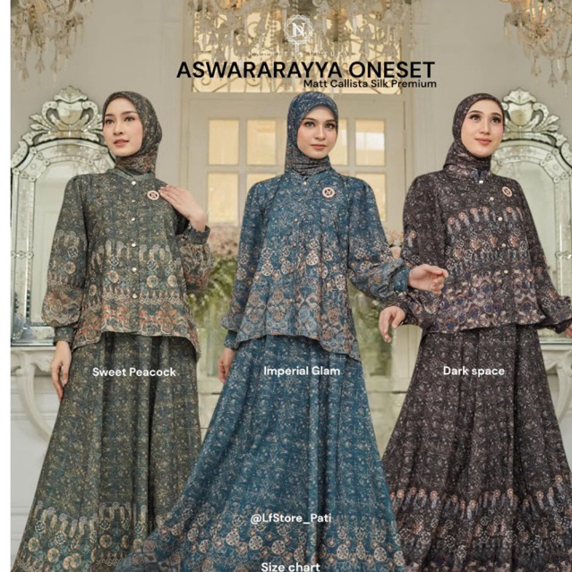 (FREE HIJAB) ASWARARAYYA ONE SET ORI BY NADHEERA LUXURY
