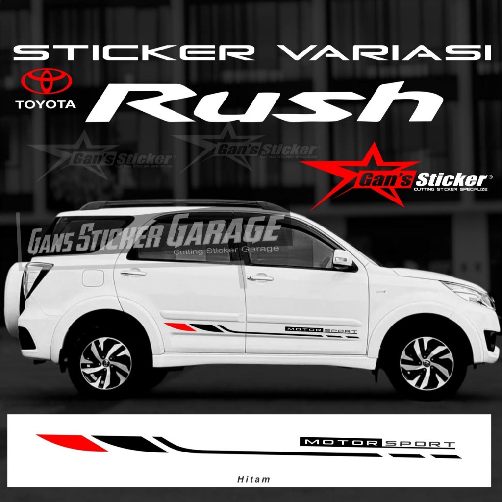 Variasi Sticker Toyota Rush 2024 2025 2026 Aksesoris Mobil All New Toyota Rush