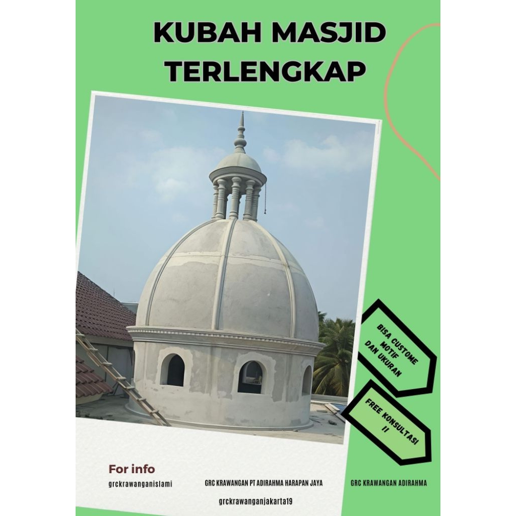 Pengrajin Kubah GRC Masjid Terpercaya – Cikarang Barat