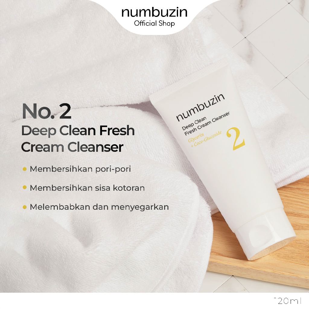 Numbuzin No. 2 Deep Clean Fresh Cream Cleanser 120ml