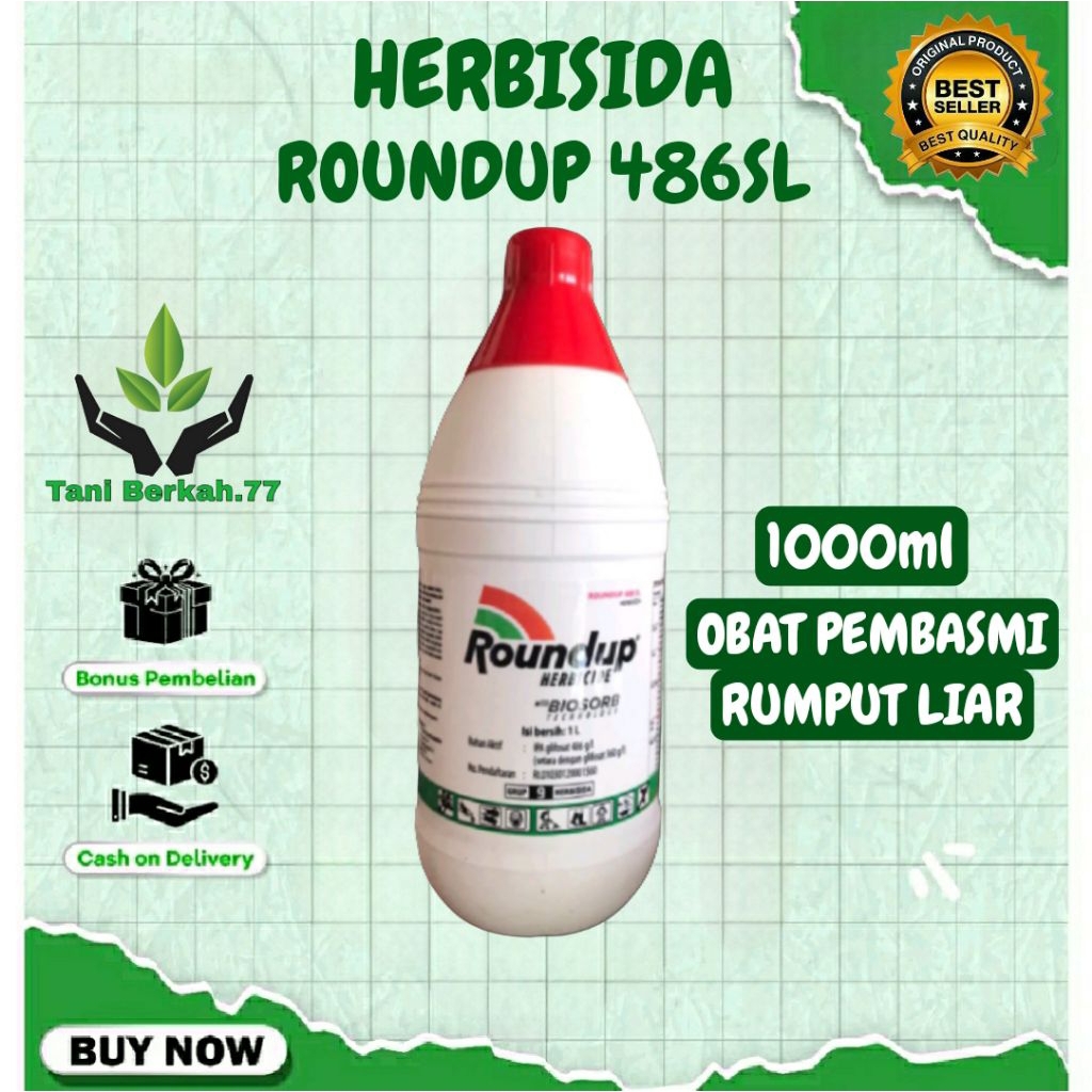 Termurah Roundup 486Sl Kemasan 1 Liter Herbisida obat Pembasmi Rumput Liar