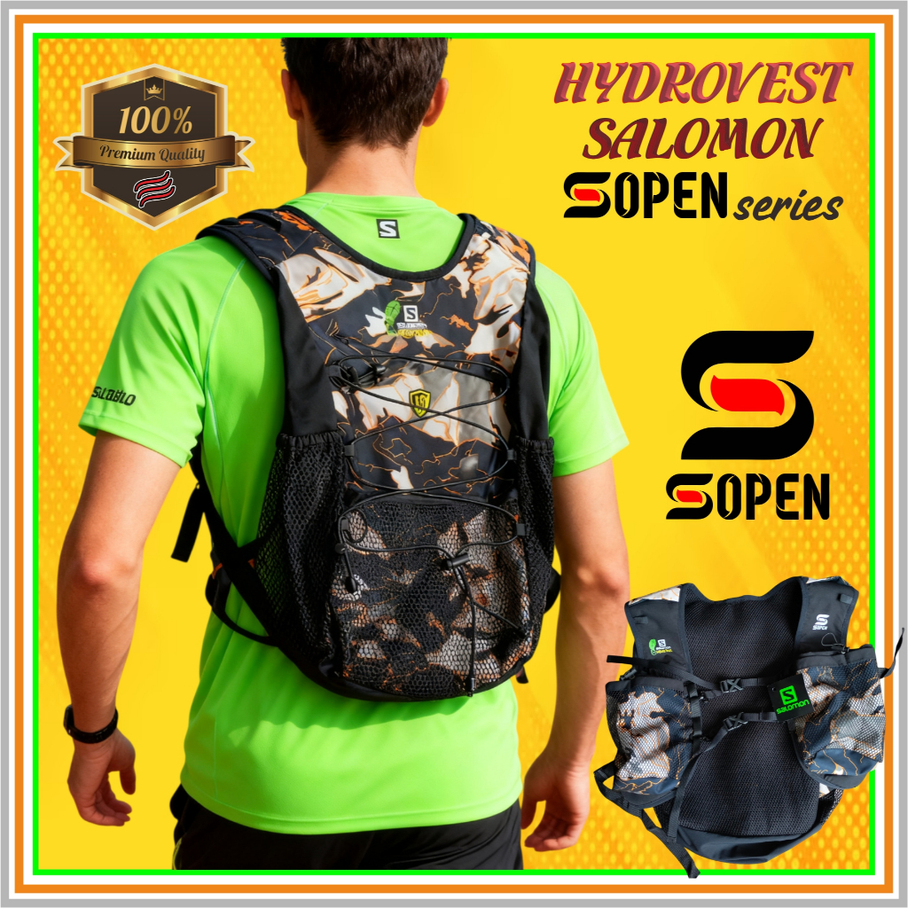EDHERTO Hydrovest Salomon SOPEN Series - Tas Water Bladder Cordura 10L Sporty Salomon - Hydrovest Ad