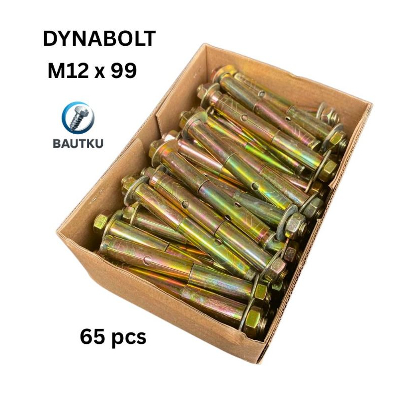 DYNABOLT 12x99 (65 pcs) Dinabol M12 x 99, Baut, Mur, Ring