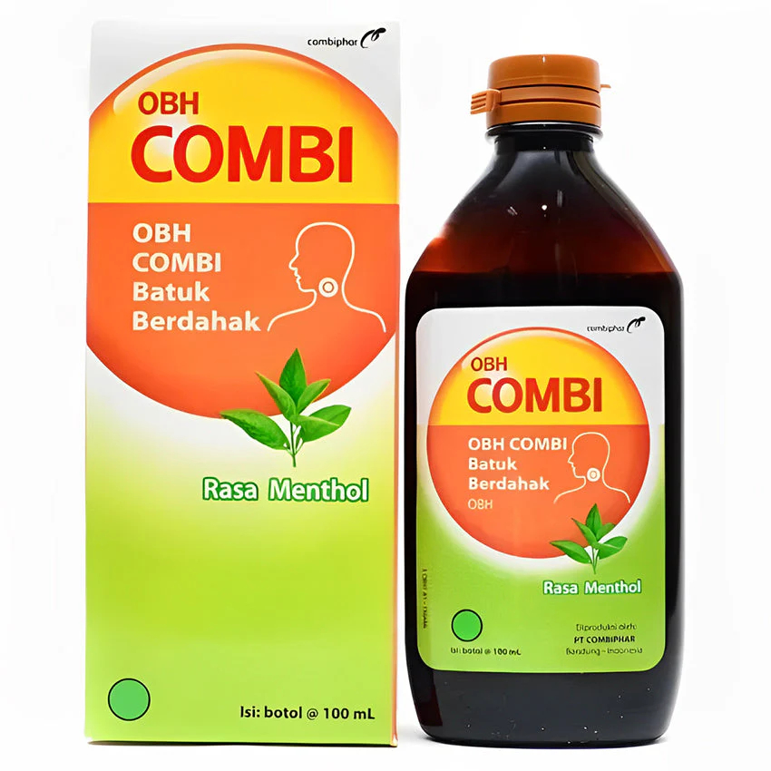 OBH COMBI Batuk Berdahak Menthol Sirup 100 ml - Meredakan Gejala Batuk Berdahak Dewasa