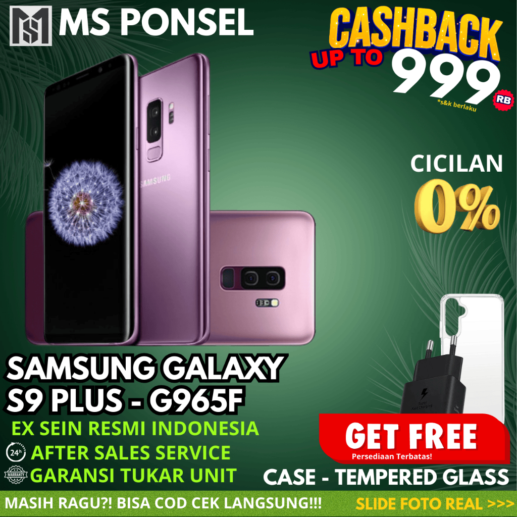 Samsung Galaxy S9 Plus 6/128GB Ex Resmi SEIN Original | S9 64GB Second