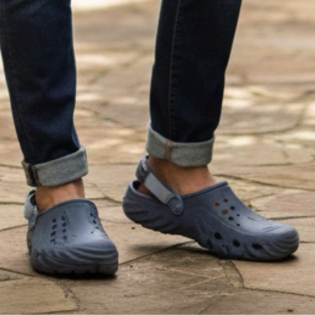 JUAL RUGI cr*cs uk 45-47 sepatu sandal remaja dewasa pria laki cowok bagus murah unik biru abu bali 