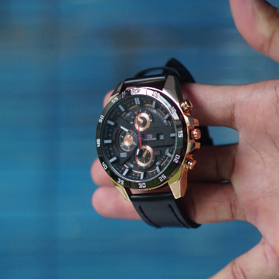 (Preloved) VA VA VOOM 216 Jam Tangan Pria Kulit Stainless Steel Analog Quartz Original Tahan Air